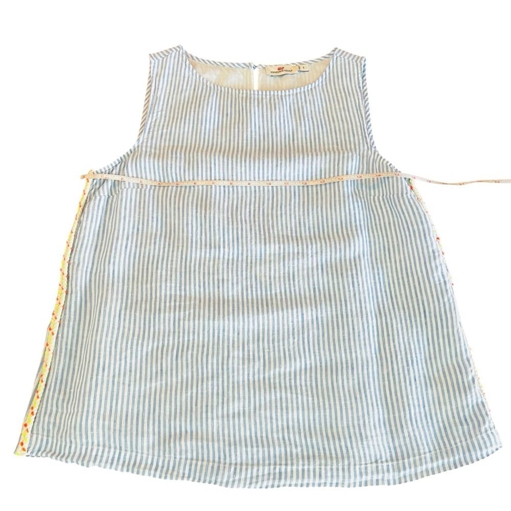 Vineyard Vines Blue and White Striped Sleeveless Top Size Small - Picture 6 of 9
